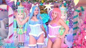 holiday heat ~ jewelz & bec fuck under the tree