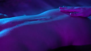 WAX PLAY BDSM - She's naked and covered in Wax