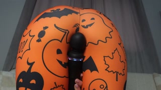 Indian big ass wife leggings doing camel toe pussy then masturbating and playing with her big tits