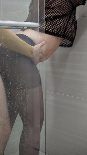 Stunning moment from &quot;Fishnet &amp; Nylons, Shower Sex (c01_film03)&quot;