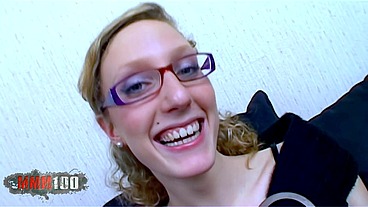 Anal casting with beautiful skinny French blonde Starla Candy