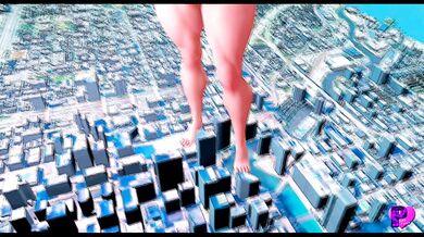 Anime crush gets stomped hard by giantess feet in mega animation test