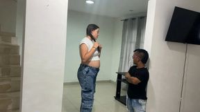 I fuck rich pregnant real estate consultant girl so that she agrees to rent her house and I end up putting my huge cock up her ass