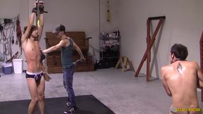 BadBoyBondage: Axel Johnson Works Over Joel And Kevin With Tight Binds And Hard Lashes