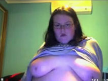 BBW college teen from UK is happy to show off her juggs on webcam