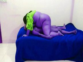 Sexy MILF Aunty Was so Horny Then She Fuck Me on Her Bed Tied My Head and Hands