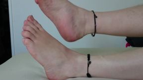 My Ugly Bare Feet in Bed