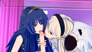 Fire Emblem - Lucina X Corrin 3D Threesome Hentai