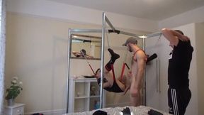 Webcam,  twink fucked bareback by guy with XXL cock