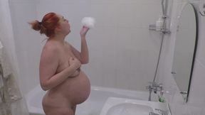 Pregnant Step Mommy Masturbates in the Bathroom