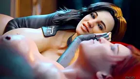 Commander Shepard Dominates Ashley with Thick Cock Busty Pleasure Ending in Creamy Finish