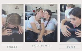 Latex Obsession: Blonde & Brunette Show off Their Fetish Leggings