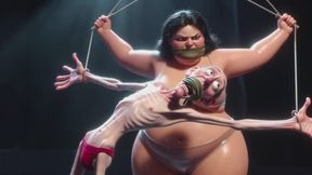 Old Man Tied Up - Humiliated by Fat SSBBW with Whip