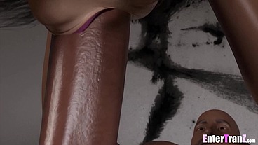 Double Feature - A Futa friend reaches her breaking point and BBC both pound tight ladyboy pussy