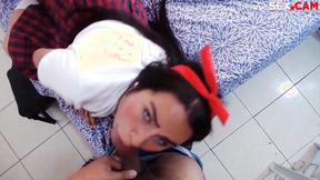 ”Latin dorm hottie 18+ suck her classmate”
