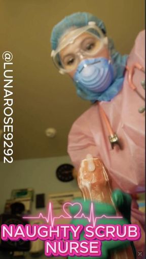 NAUGHTY SCRUB NURSE POV 🧤🍆💦😷🩺🩷🔥