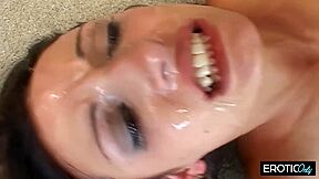 She Swallows As Much As She Can