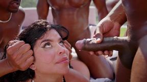 Venezuelan Beauty Takes on an Epic Group Experience: Unforgettable Double Fun!