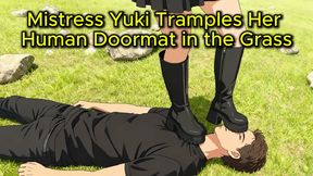 Mistress Yuki Uses You As Outdoor Mat in Her Chunky Platform Boots | Trampling Animation