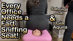 Everyone Needs a Fart Slave at Work! - Sabrina Blue - Gia Aquila