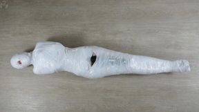 White stretch wrap with vibrator