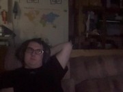 Stroking my cock until I cum, made a mess on myself