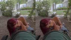 Amateur GF gives a hot outdoor fellatio before getting drilled stiff