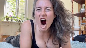loud wide yawning