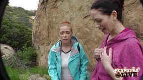 Alex Legend Finds Penny Pax & Sarah Shevon Hiking and He Gets a Hot Blowjob!