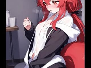 Novia peluda hentai. Híbrido zorro follando