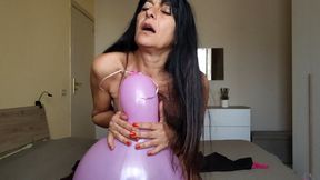 Private moment with my sexy pink balloon