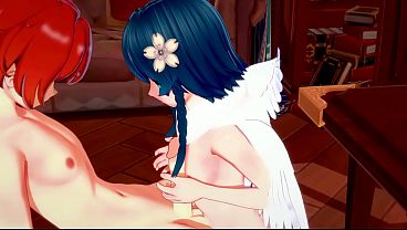 Genshin Impact Yaoi - Diluc x Venti boobjob - Sissy crossdress Japanese Asian Manga Anime Game Porn