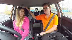 Driving Instructor Bangs Natural Busty Teen 18+