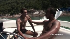 latino muscle fucking bareback in exhb in boat