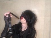 Blind masked tranny throat hard trash swallow attempt (part 1)