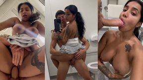Yasmina Khan Fucks In A Public Restroom