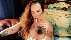She and her powerful smoke — Dunhill White 100