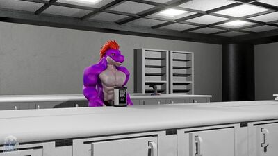 Alex Raptor, Hyper Muscle Cock Growth Potion Animation