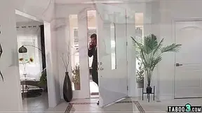 EXPERIENCED LADY and husband get freaky with a hot busty goddess in their bedroom