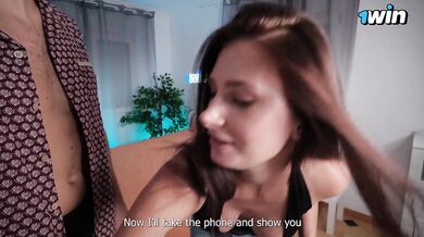 Audition went sideways when she swallowed his big cock deep