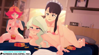 Futa Amanda O Neill drills Akko Kagari So Rock-hard! Hermaphroditism Lil' Witch Academia Anime porn