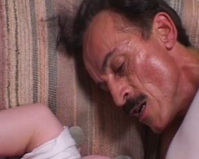 Busty French babe facialized after DP threesome fuck