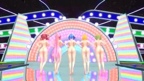 Cute Idol Shows Off Her Moves in MMD Hentai Fantasy Scene