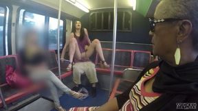 Appetizing Anastasia Black fucks stranger in public bus with no shame