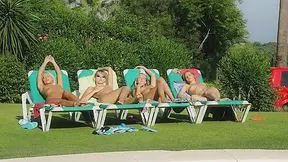 Dorina & Liz & Paulina & Sharon in Sunbaked Orgy - SapphicErotica