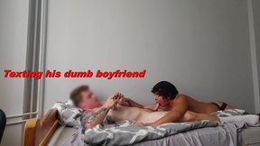 czech twink having sex with me while texting his cuck boyfriend