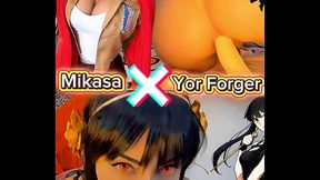 Yor Forger x Mikasa cosplay which one is the naughtiest one in your opinion??