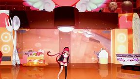 Honkai Impact Griseo Undress Dance Hentai Song Melancholic Sport Top Small Tits Girl MMD 3D Red Hair