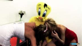 Costume Creampuff Screws Two Sluts Simultaneously'
