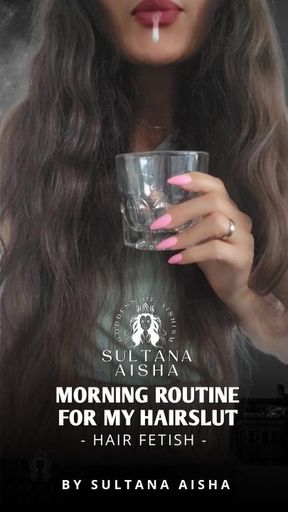 Morning routine for my hairslut